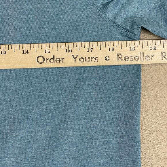 Lululemon Polo Shirt Mens M Blue Evolution Performance Short Sleeve Stretch - Picture 3 of 7
